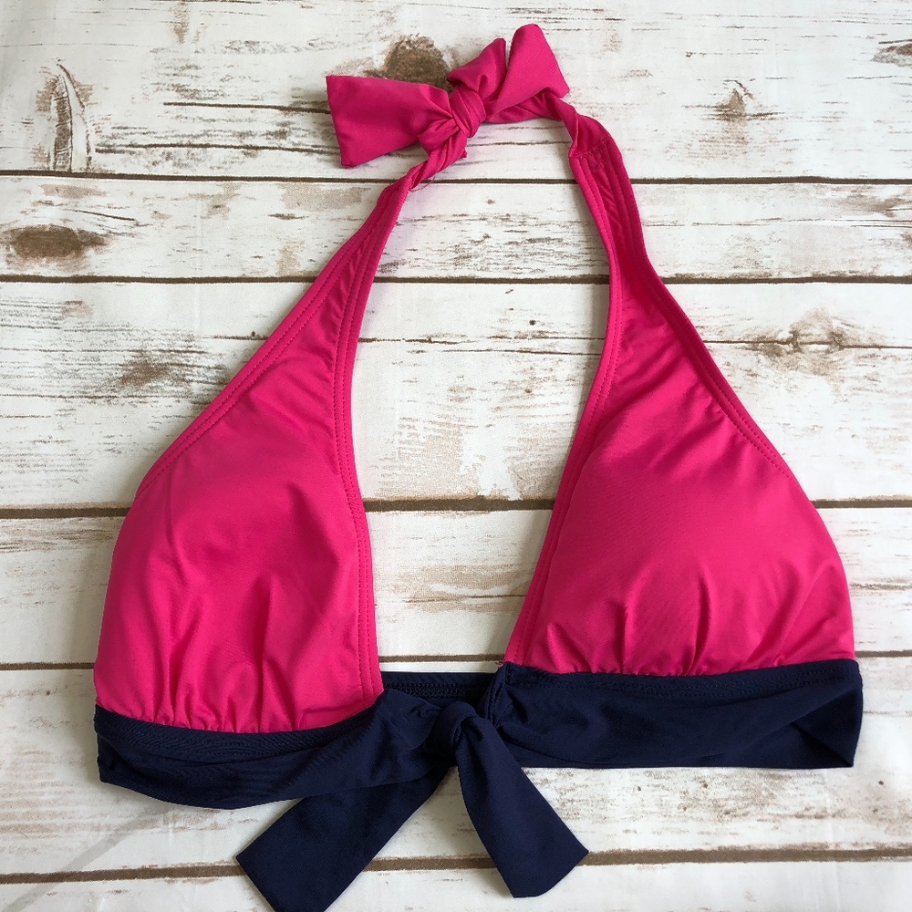 Tommy Bahama Pink and Blue Bikini Top S